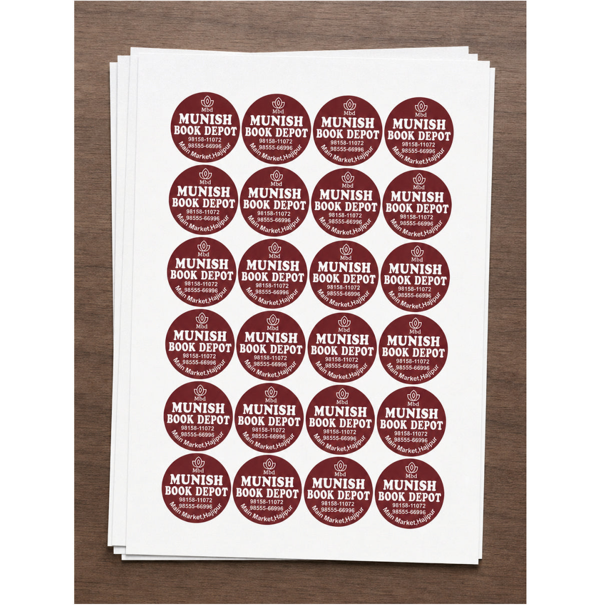CUSTOM STICKER Bo 20| 100 SHEETS