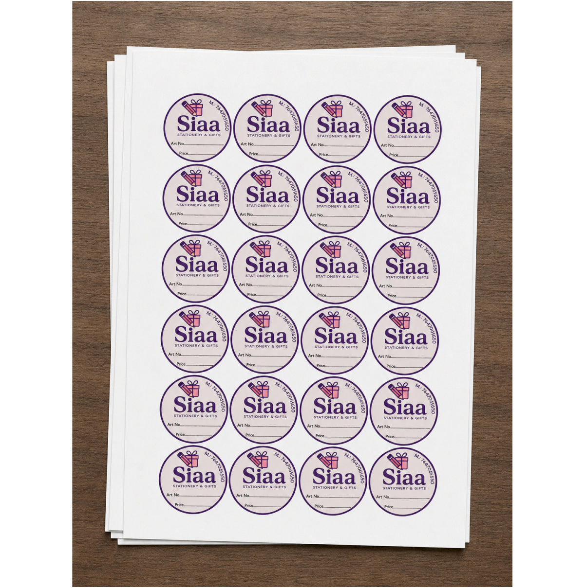 CUSTOM STICKER Bo 21| 100 SHEETS