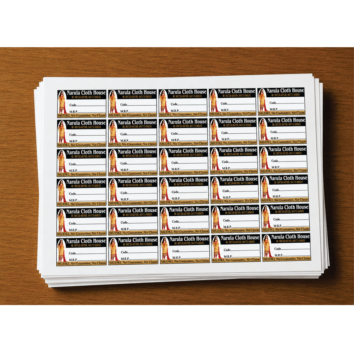 CUSTOM STICKER CL 21| 100 SHEETS