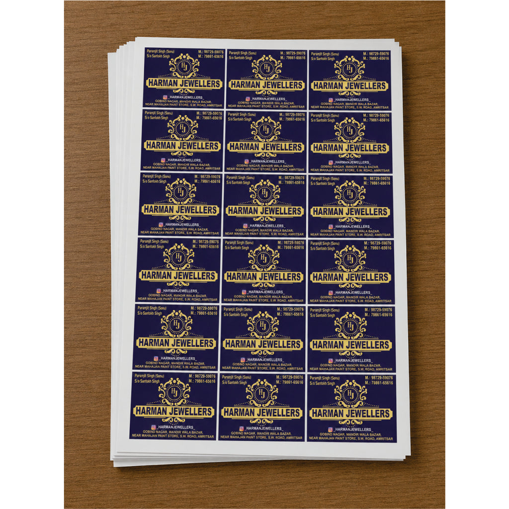 CUSTOM STICKER JE 21 | 100 SHEETS