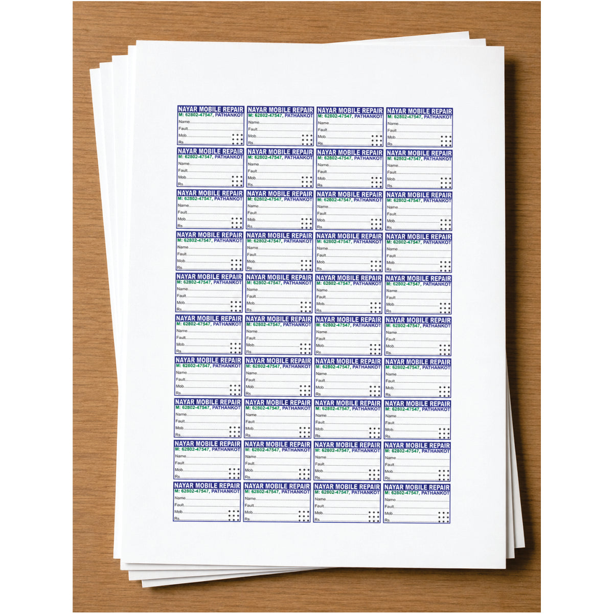 CUSTOM STICKER MO 22| 100 SHEETS