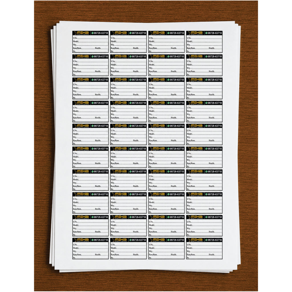 CUSTOM STICKER MO 23| 100 SHEETS