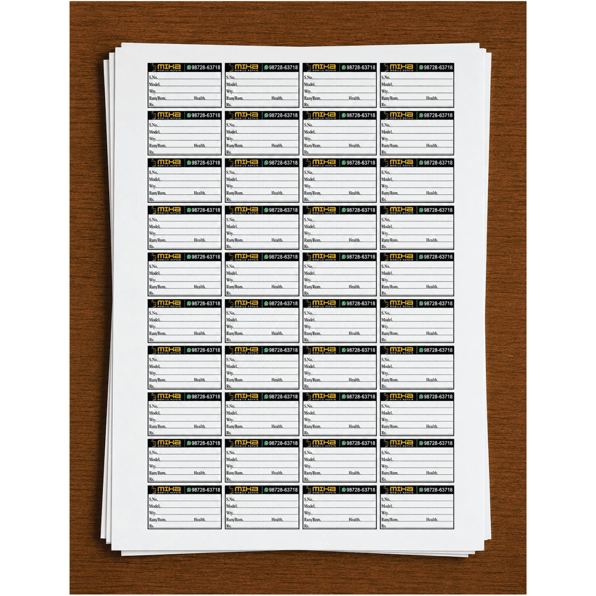 CUSTOM STICKER MO 23| 100 SHEETS