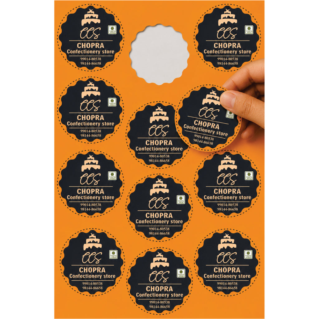 CUSTOM STICKER BK 24 | 100 SHEETS