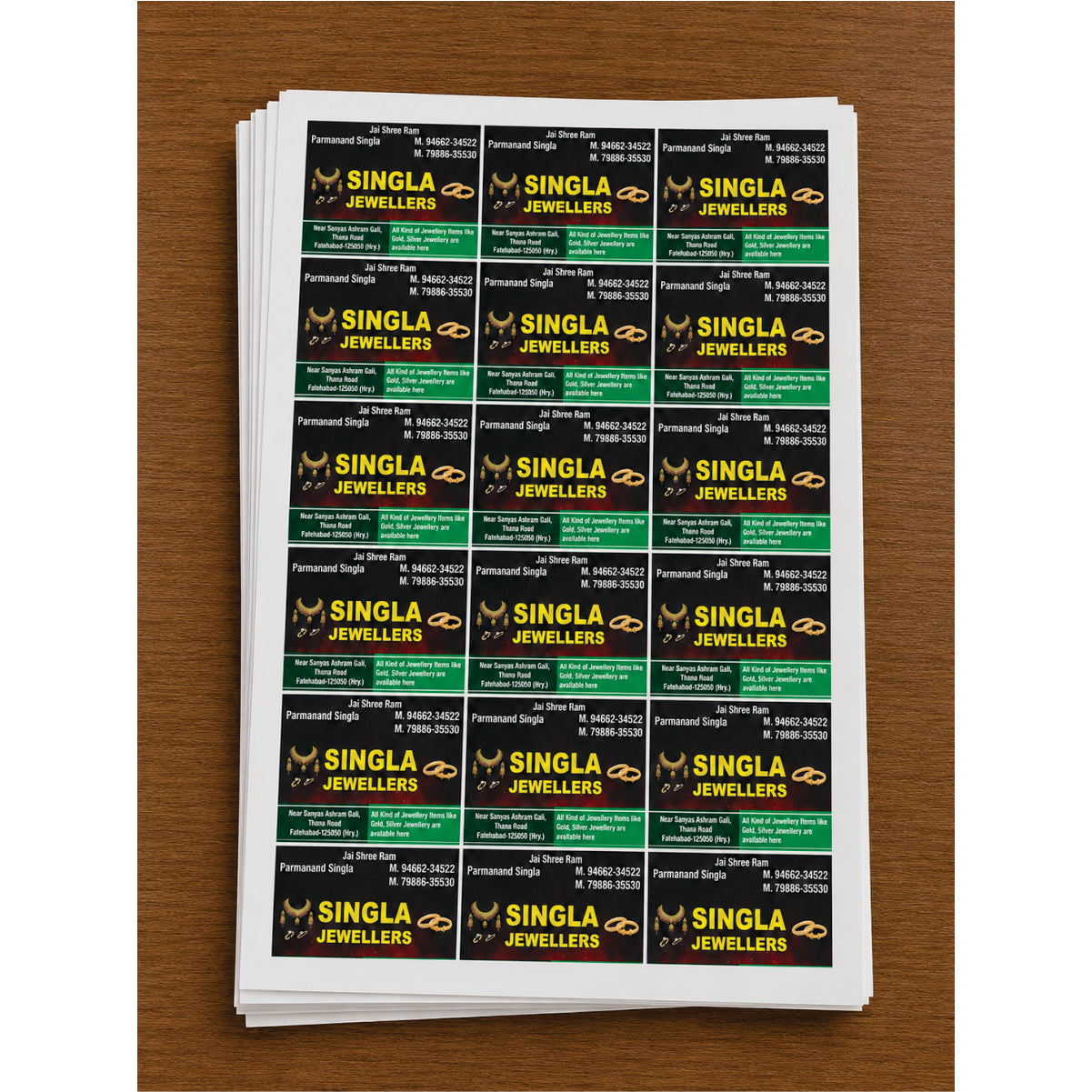 CUSTOM STICKER JE 25 | 100 SHEETS