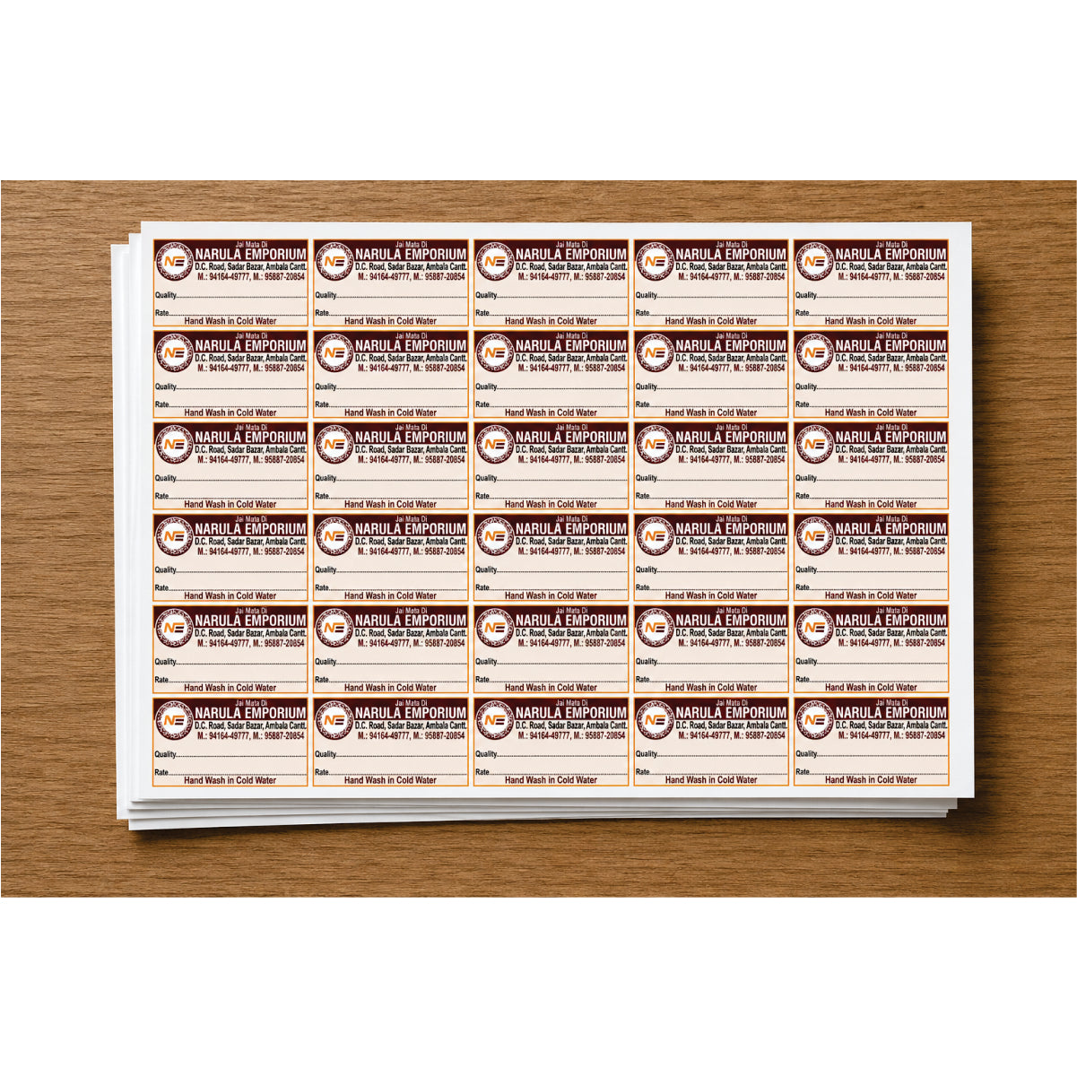 CUSTOM STICKER CL 25| 100 SHEETS