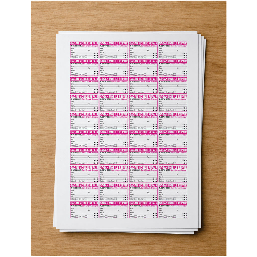CUSTOM STICKER MO 25| 100 SHEETS