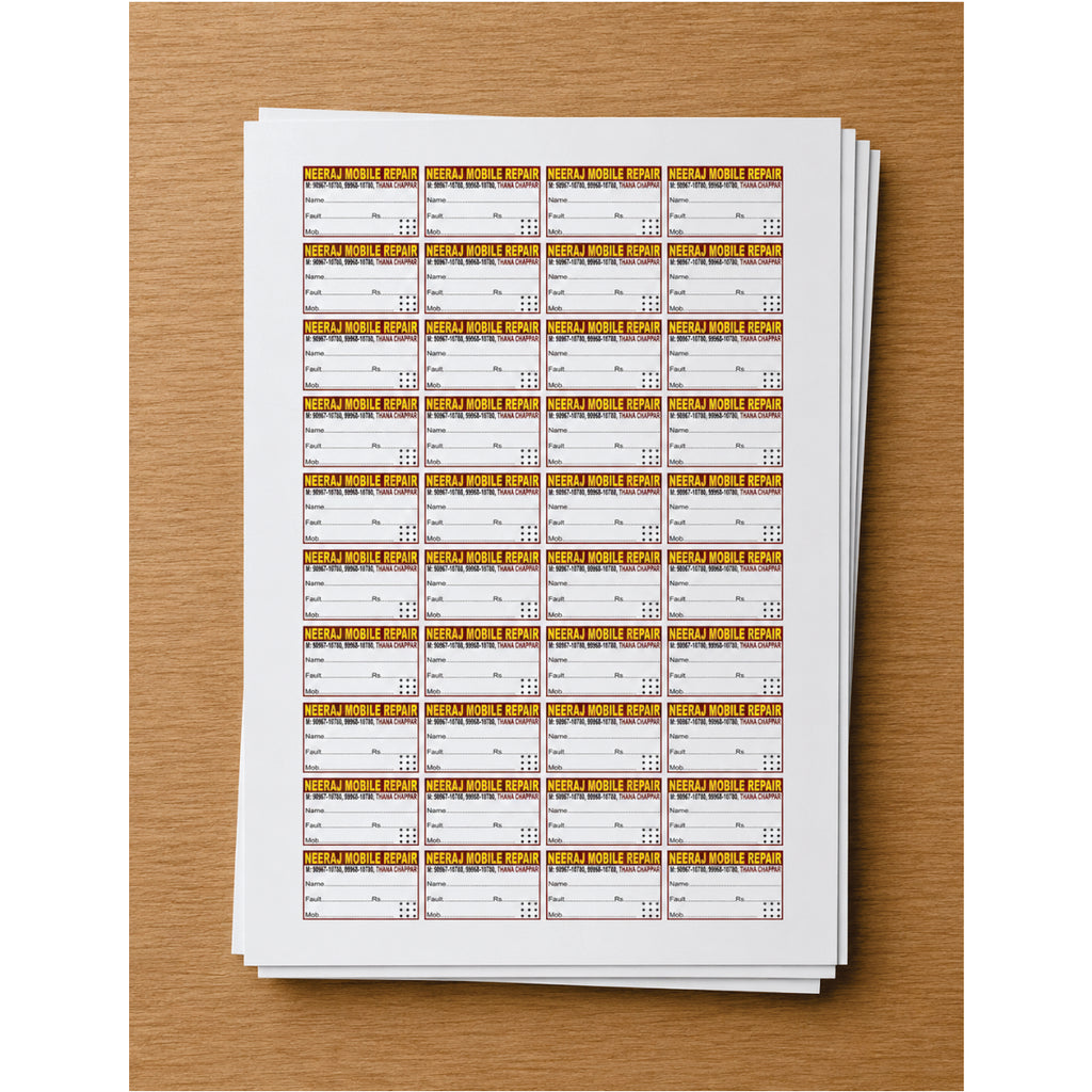 CUSTOM STICKER MO 26| 100 SHEETS