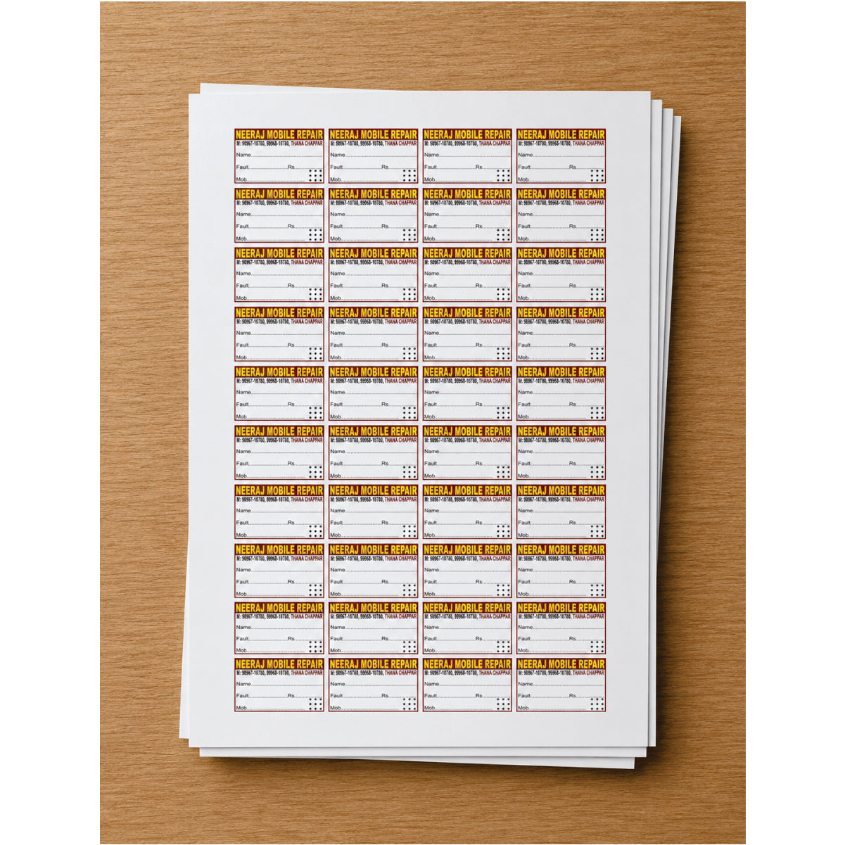 CUSTOM STICKER MO 26| 100 SHEETS