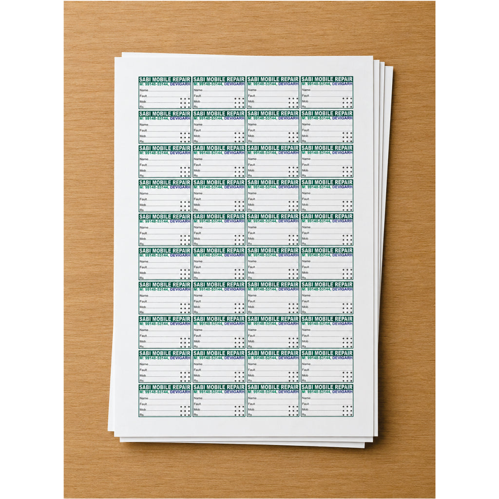 CUSTOM STICKER MO 27| 100 SHEETS