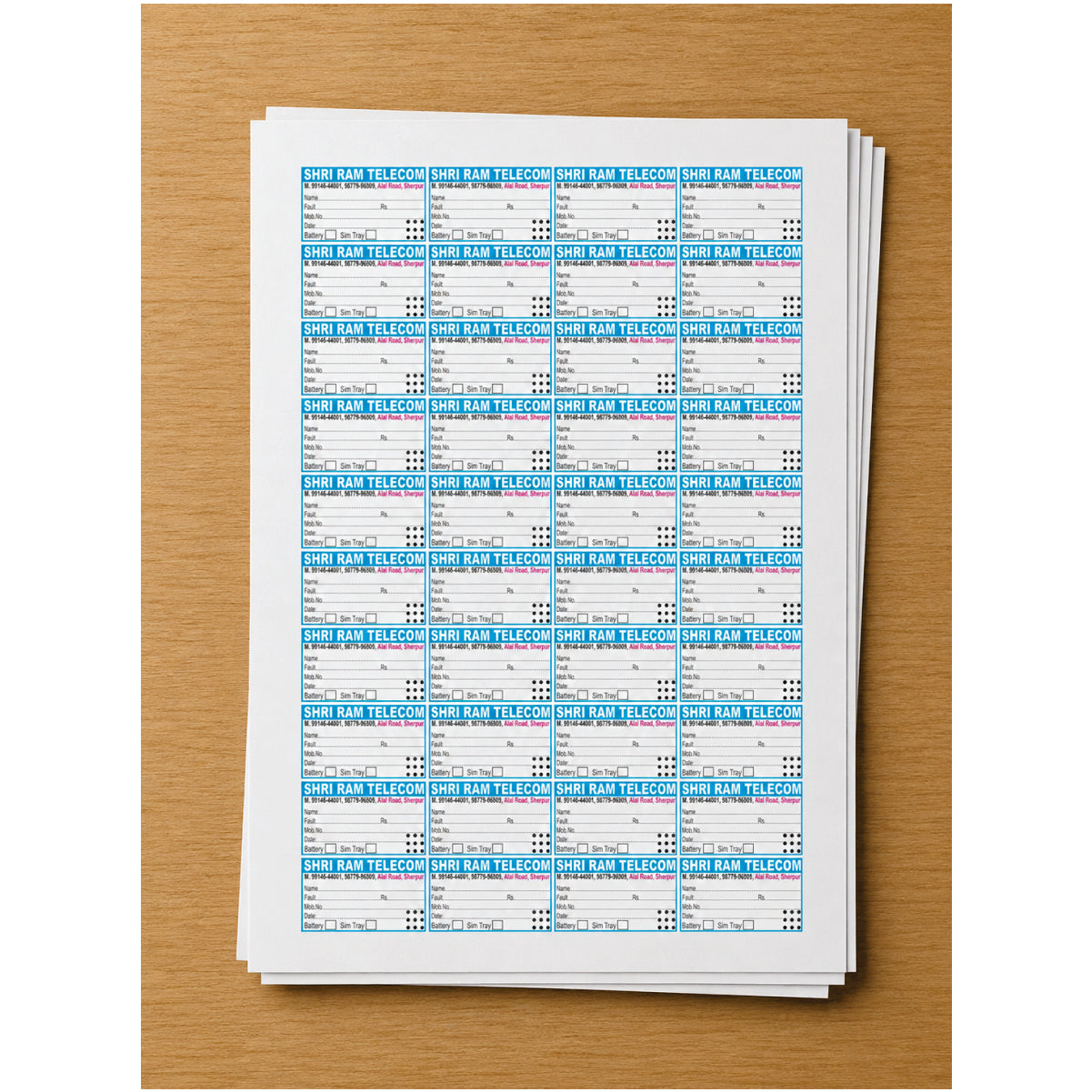 CUSTOM STICKER MO 28| 100 SHEETS