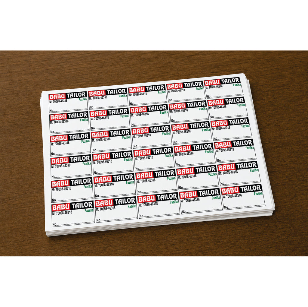 CUSTOM STICKER TA 02| 100 SHEETS