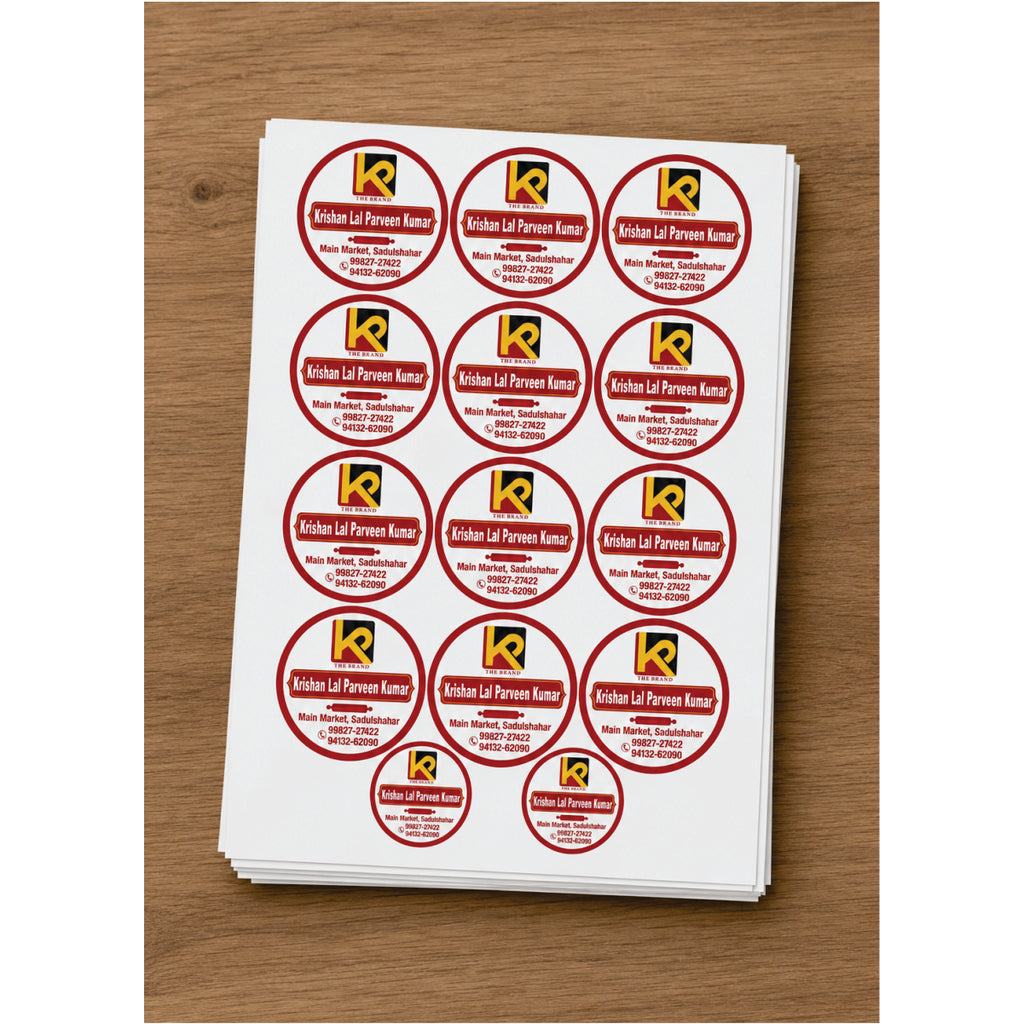 CUSTOM STICKER GR 02| 100 SHEETS