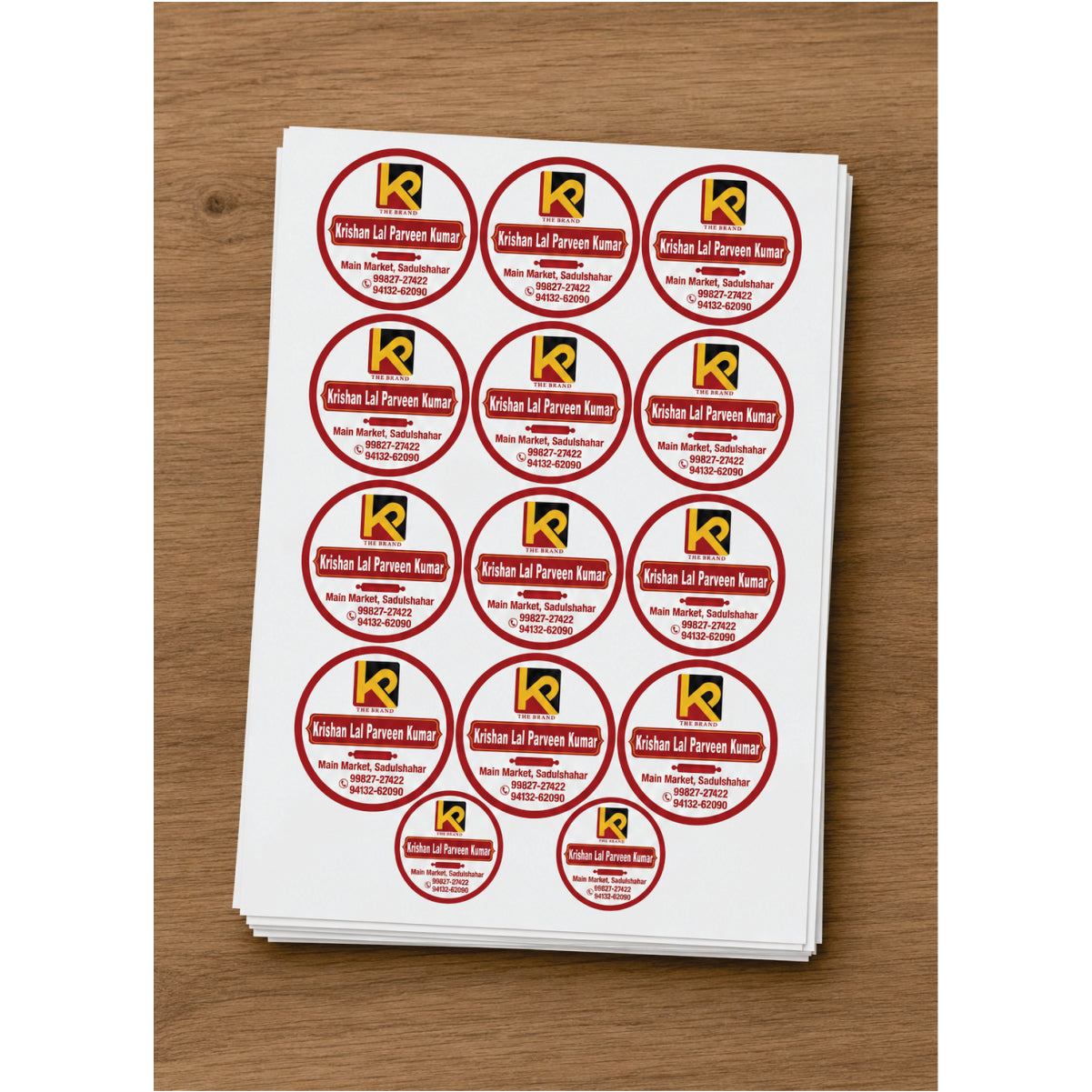 CUSTOM STICKER GR 02| 100 SHEETS