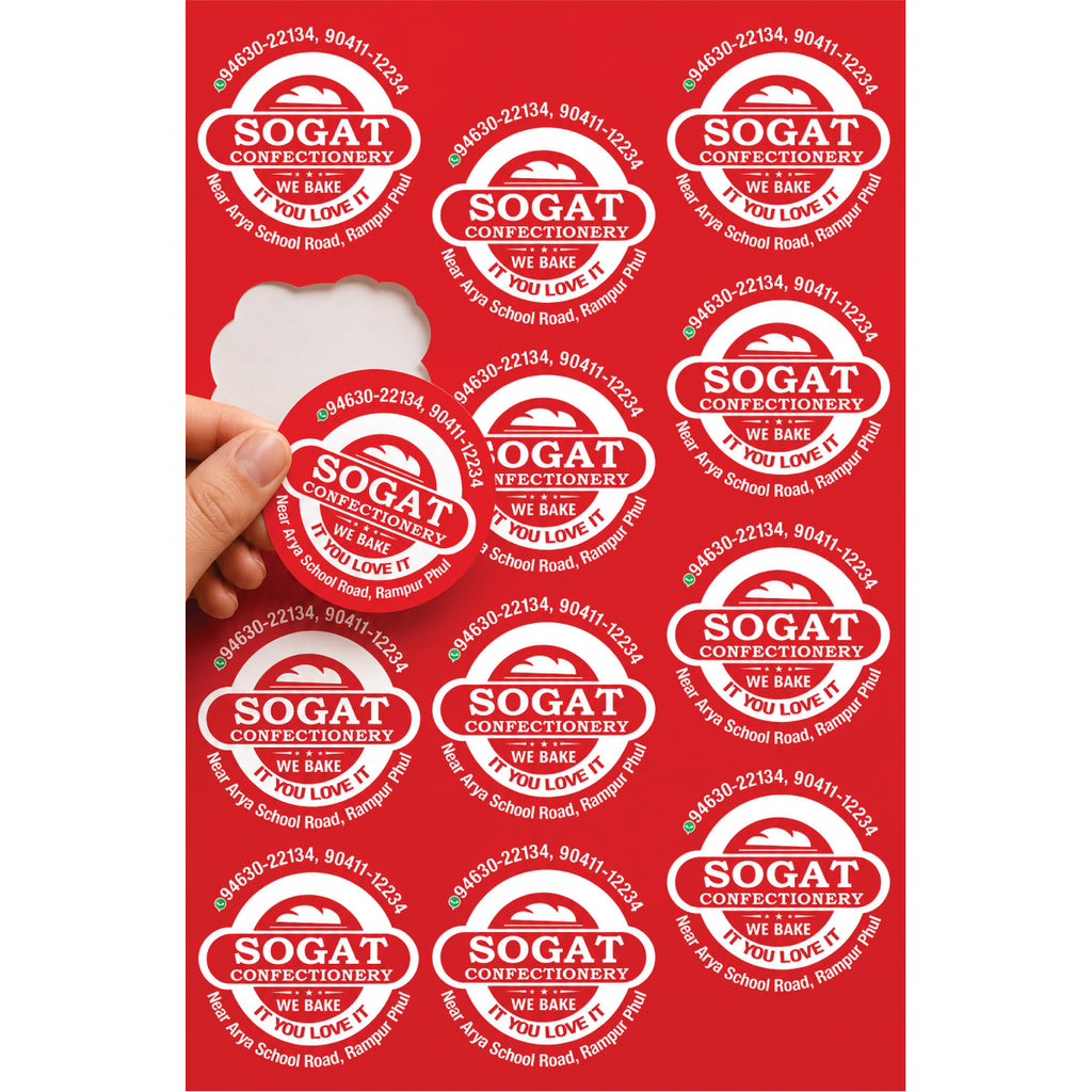 CUSTOM STICKER BK 30 | 100 SHEETS