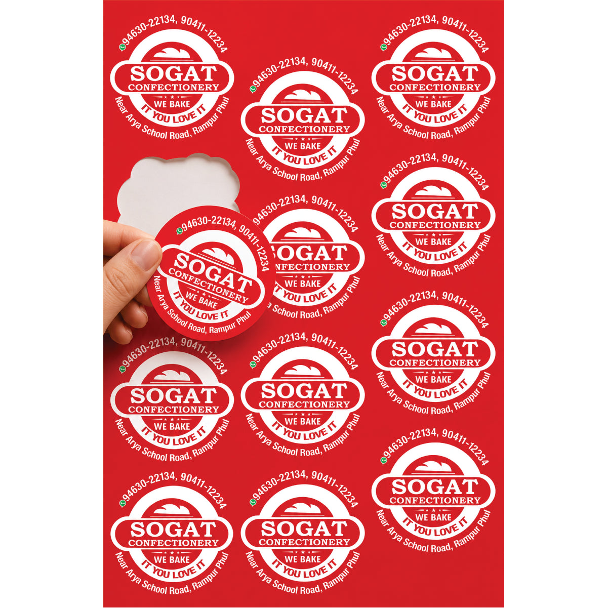 CUSTOM STICKER BK 30 | 100 SHEETS