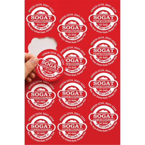 CUSTOM STICKER BK 30 | 100 SHEETS