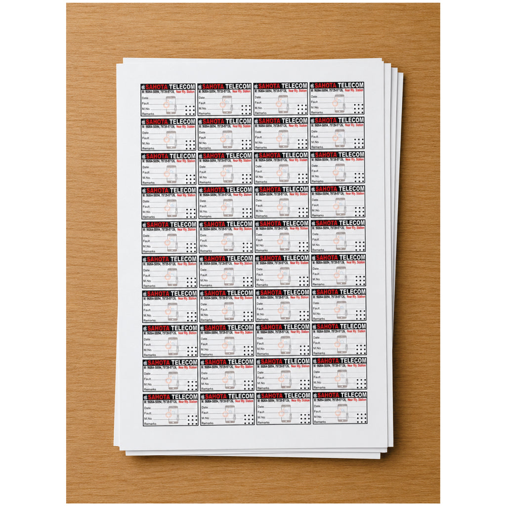CUSTOM STICKER MO 30| 100 SHEETS