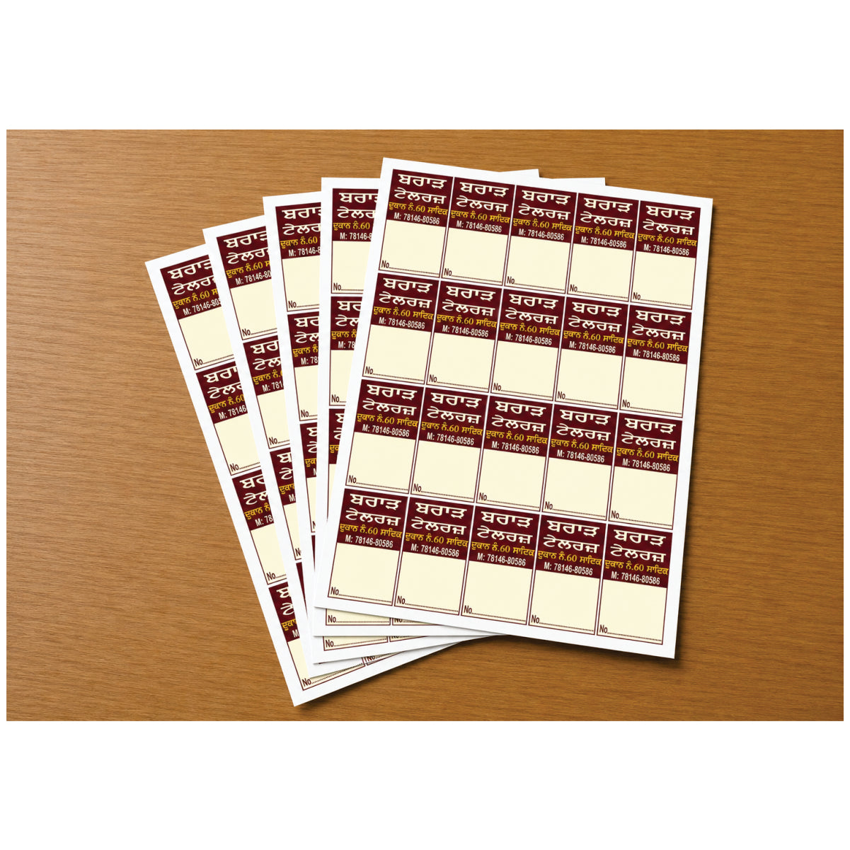 CUSTOM STICKER TA 30| 100 SHEETS