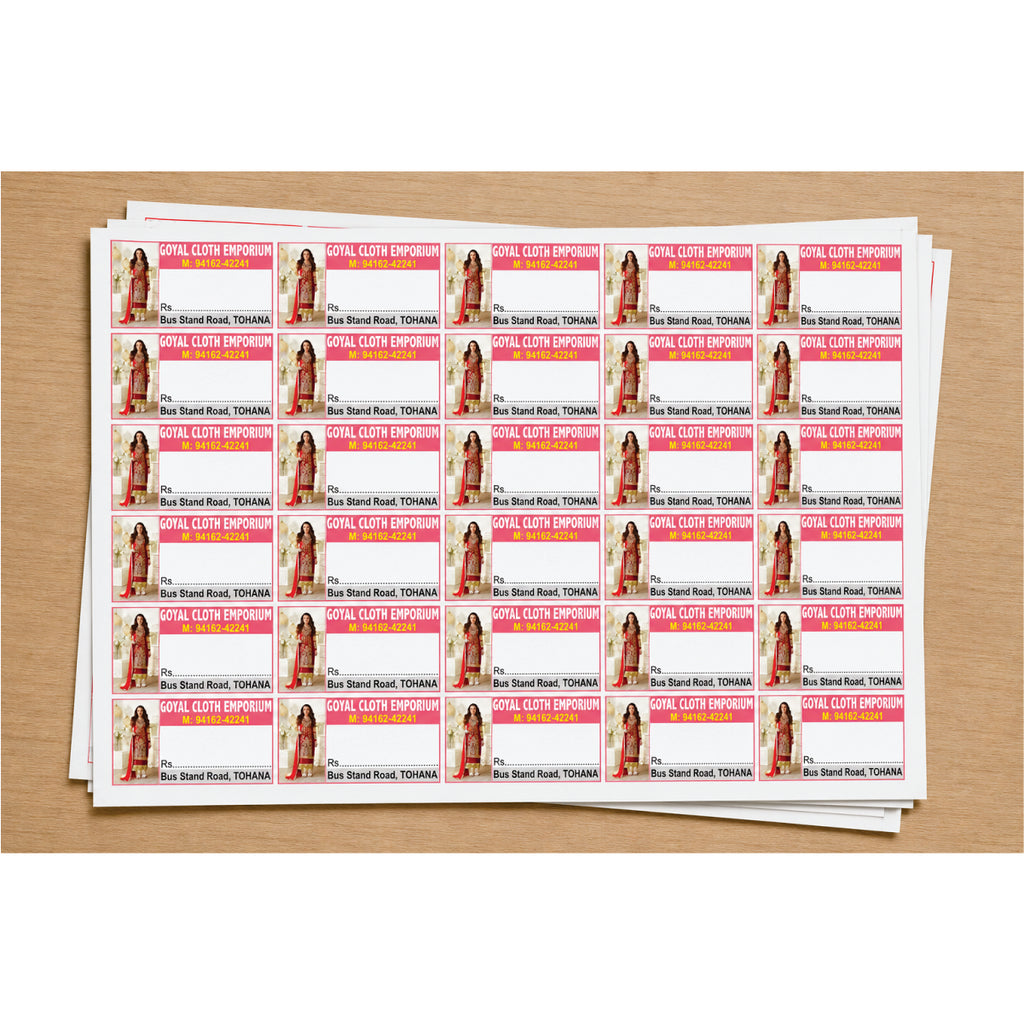 CUSTOM STICKER CL 30| 100 SHEETS
