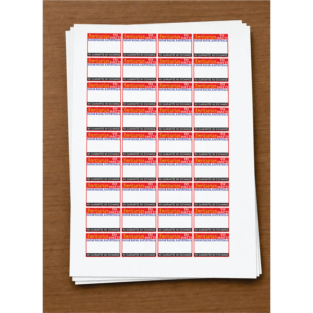 CUSTOM STICKER CL 34| 100 SHEETS