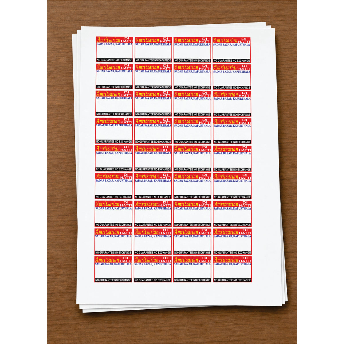 CUSTOM STICKER CL 34| 100 SHEETS