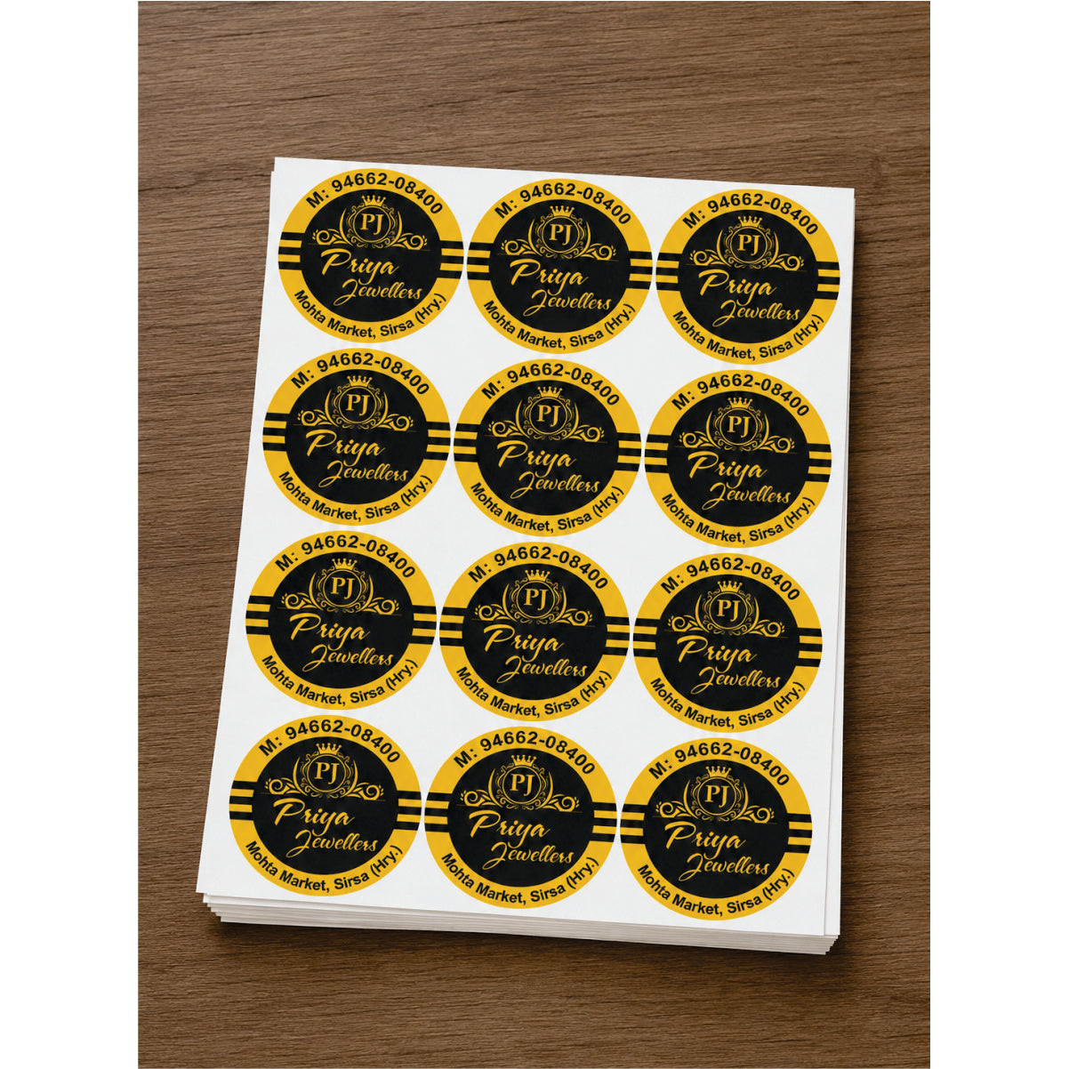 CUSTOM STICKER JE 37 | 100 SHEETS