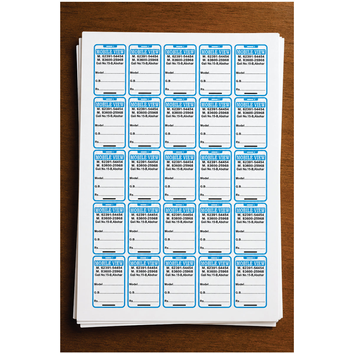 CUSTOM STICKER MO 37| 100 SHEETS