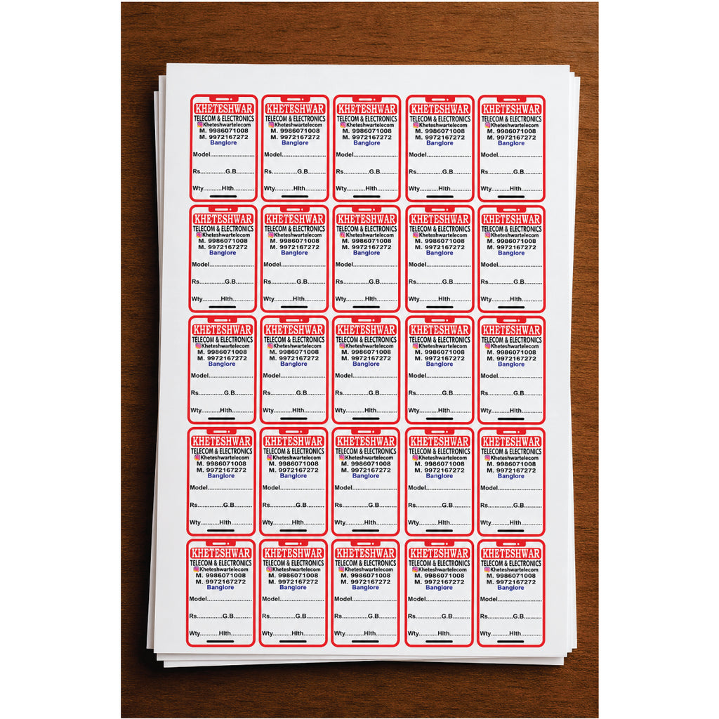 CUSTOM STICKER MO 38| 100 SHEETS