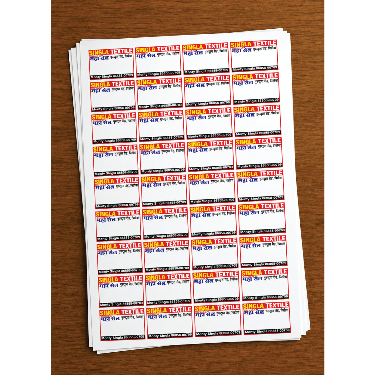 CUSTOM STICKER CL 38| 100 SHEETS