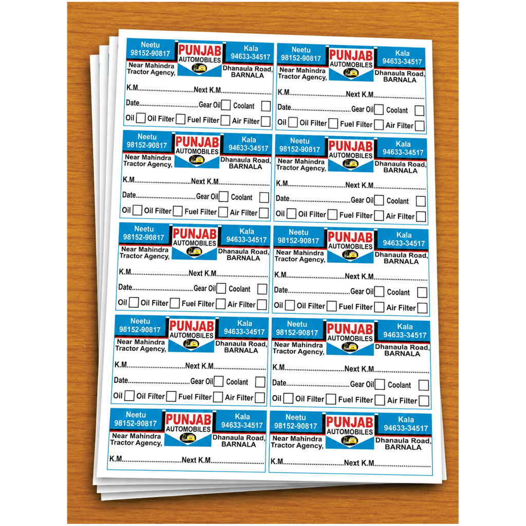 CUSTOM STICKER CR 03| 100 SHEETS