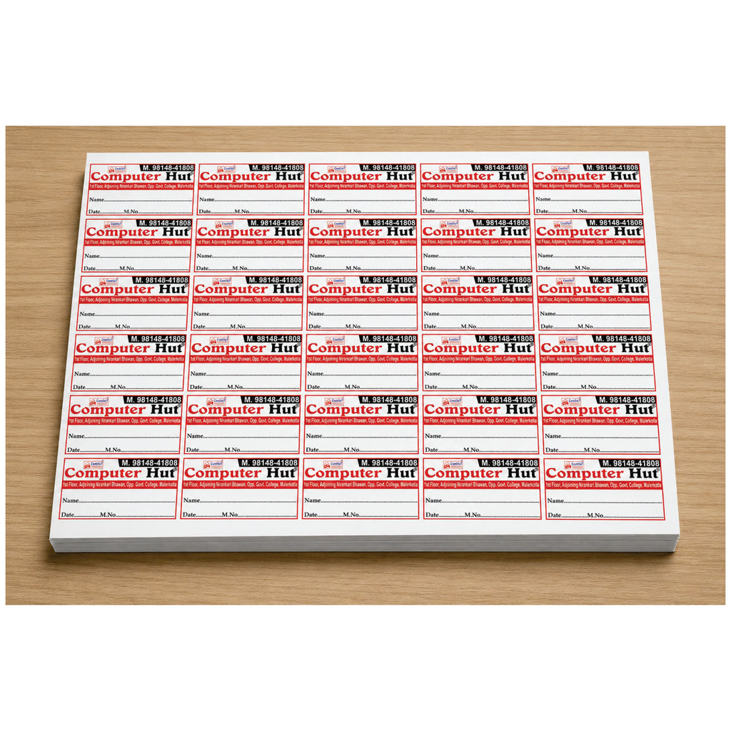 CUSTOM STICKER COM 03| 100 SHEETS