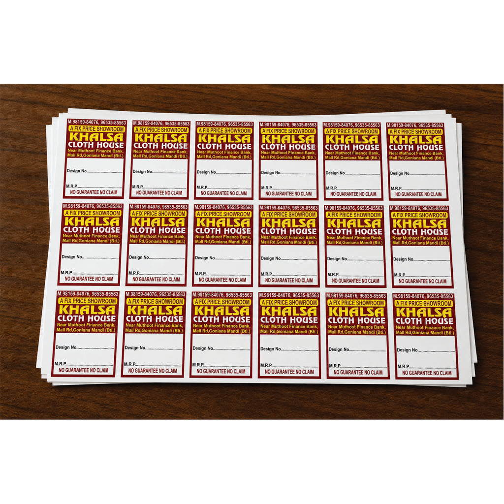 CUSTOM STICKER CL 03| 100 SHEETS
