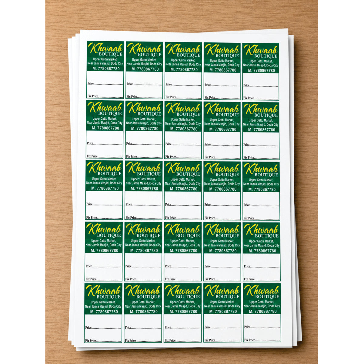 CUSTOM STICKER BOT 03| 100 SHEETS