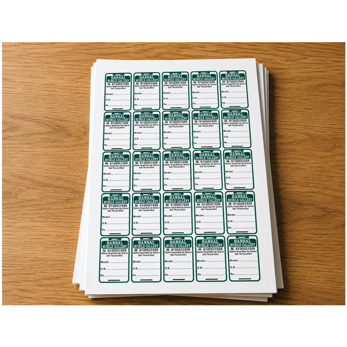 CUSTOM STICKER MO 40| 100 SHEETS