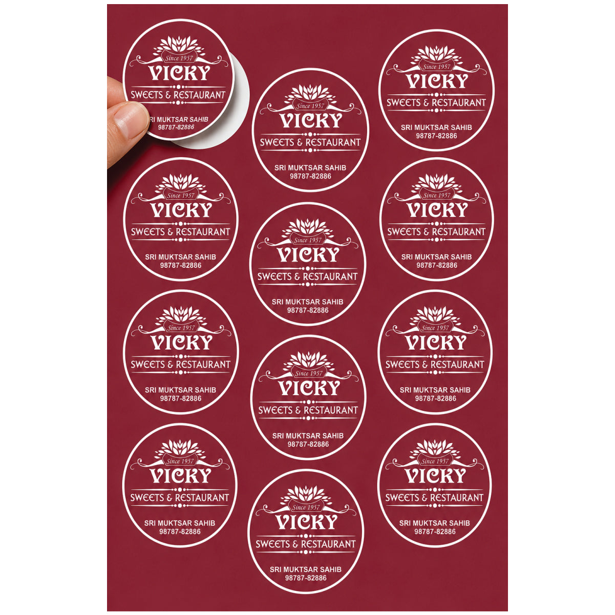 CUSTOM STICKER S 45| 100 SHEETS