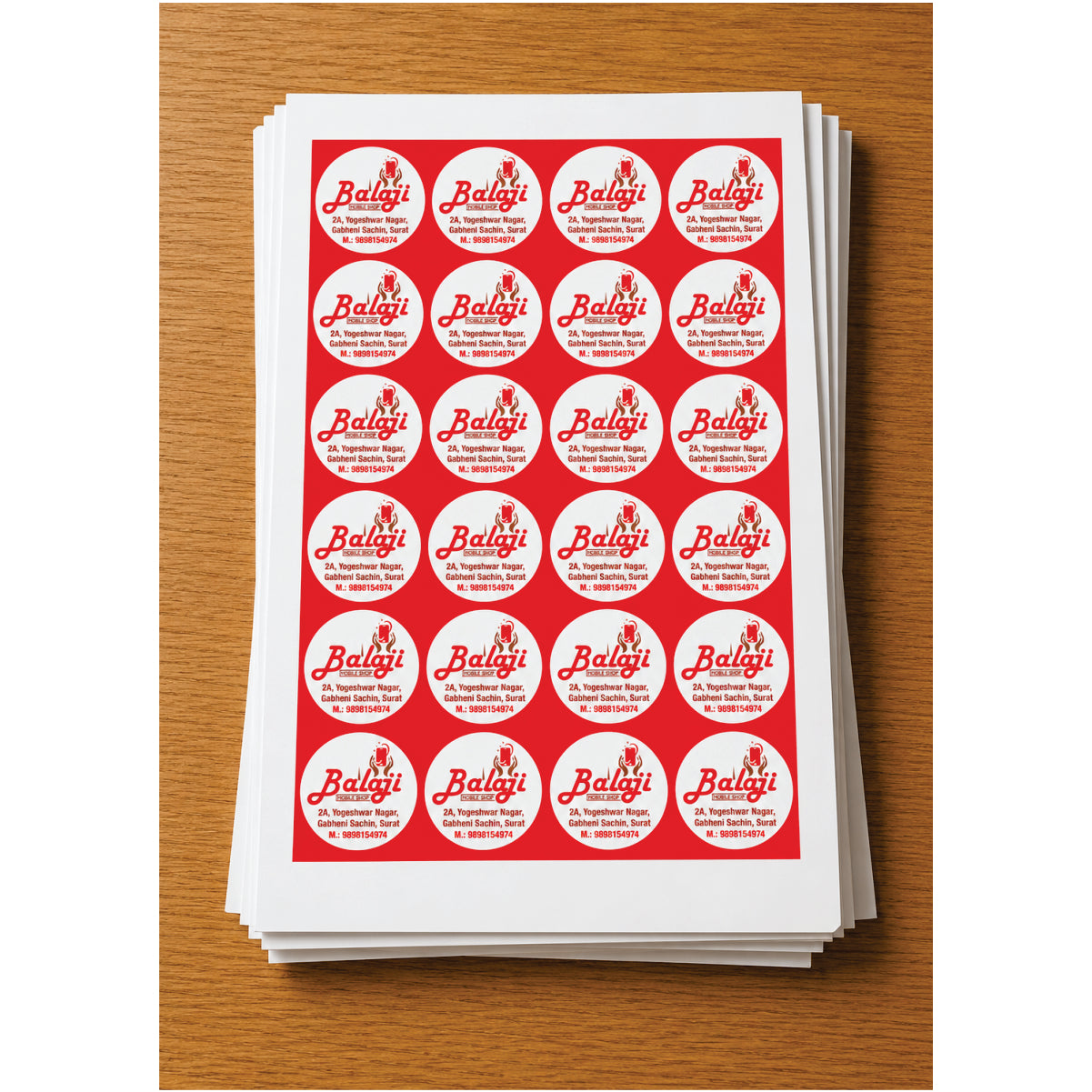 CUSTOM STICKER MO 45| 100 SHEETS