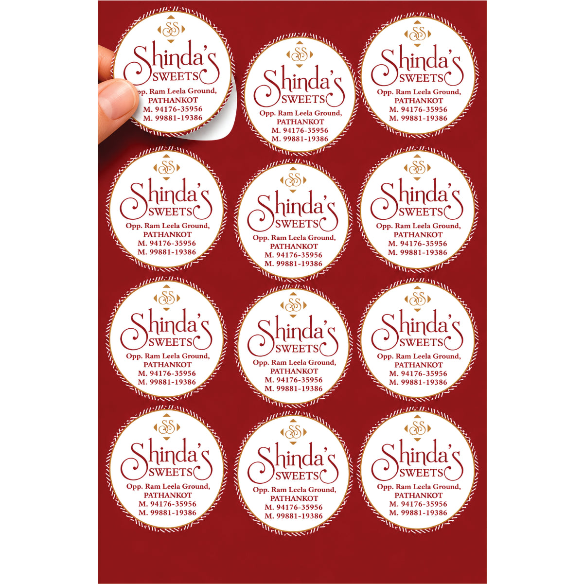 CUSTOM STICKER S 46| 100 SHEETS