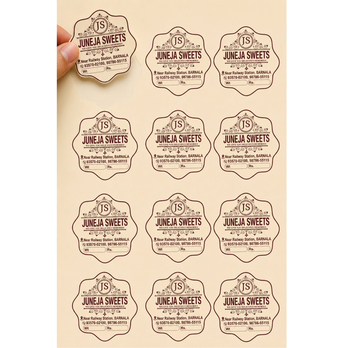 CUSTOM STICKER S 47| 100 SHEETS