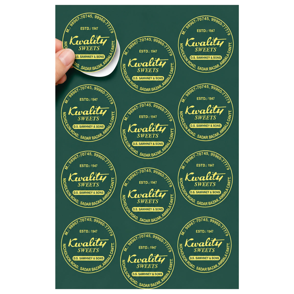 CUSTOM STICKER S 48| 100 SHEETS