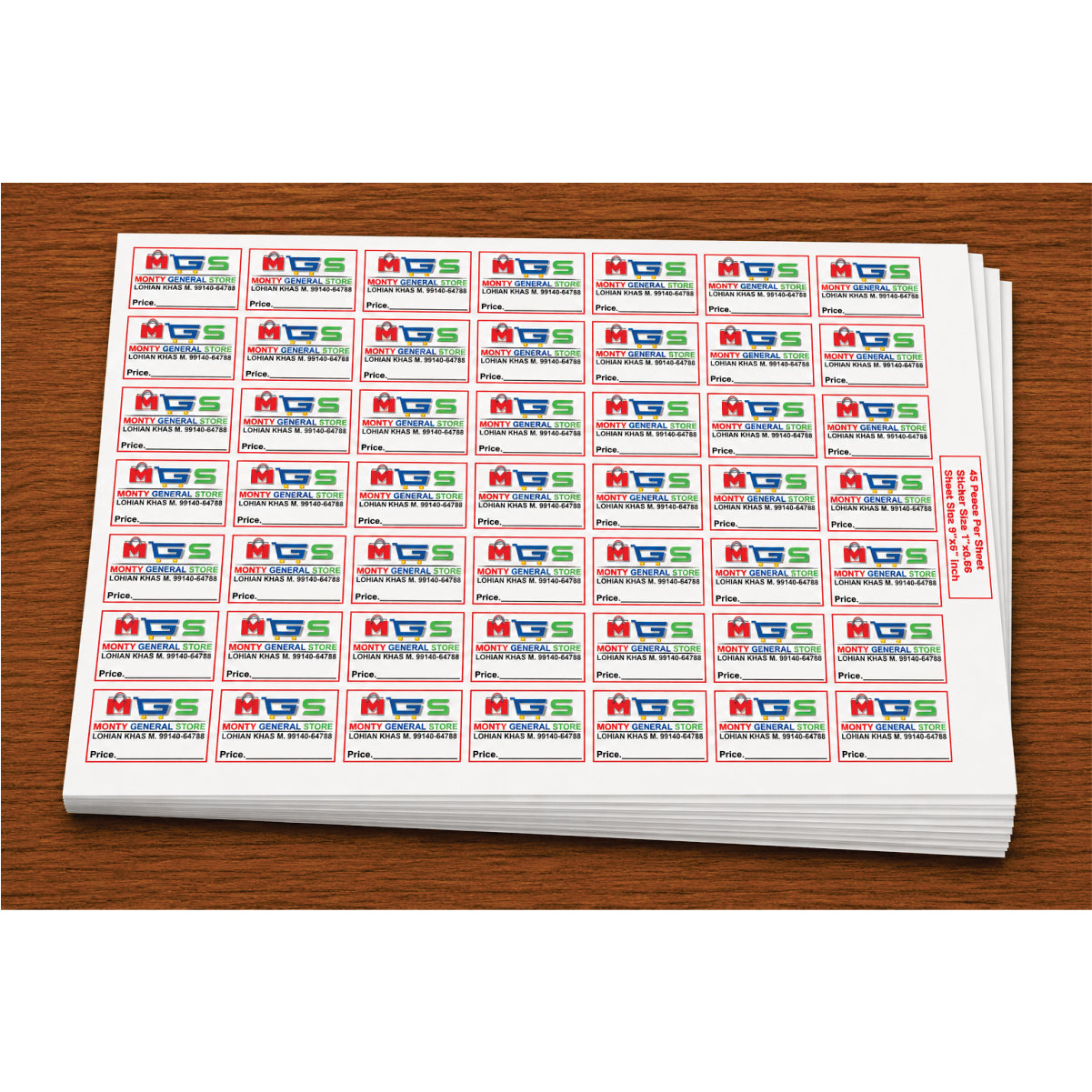 CUSTOM STICKER GE 04 | 100 SHEETS