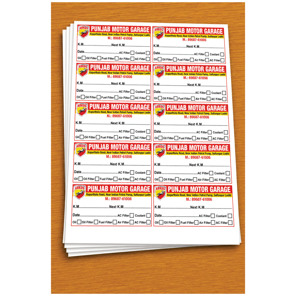 CUSTOM STICKER CR 04| 100 SHEETS