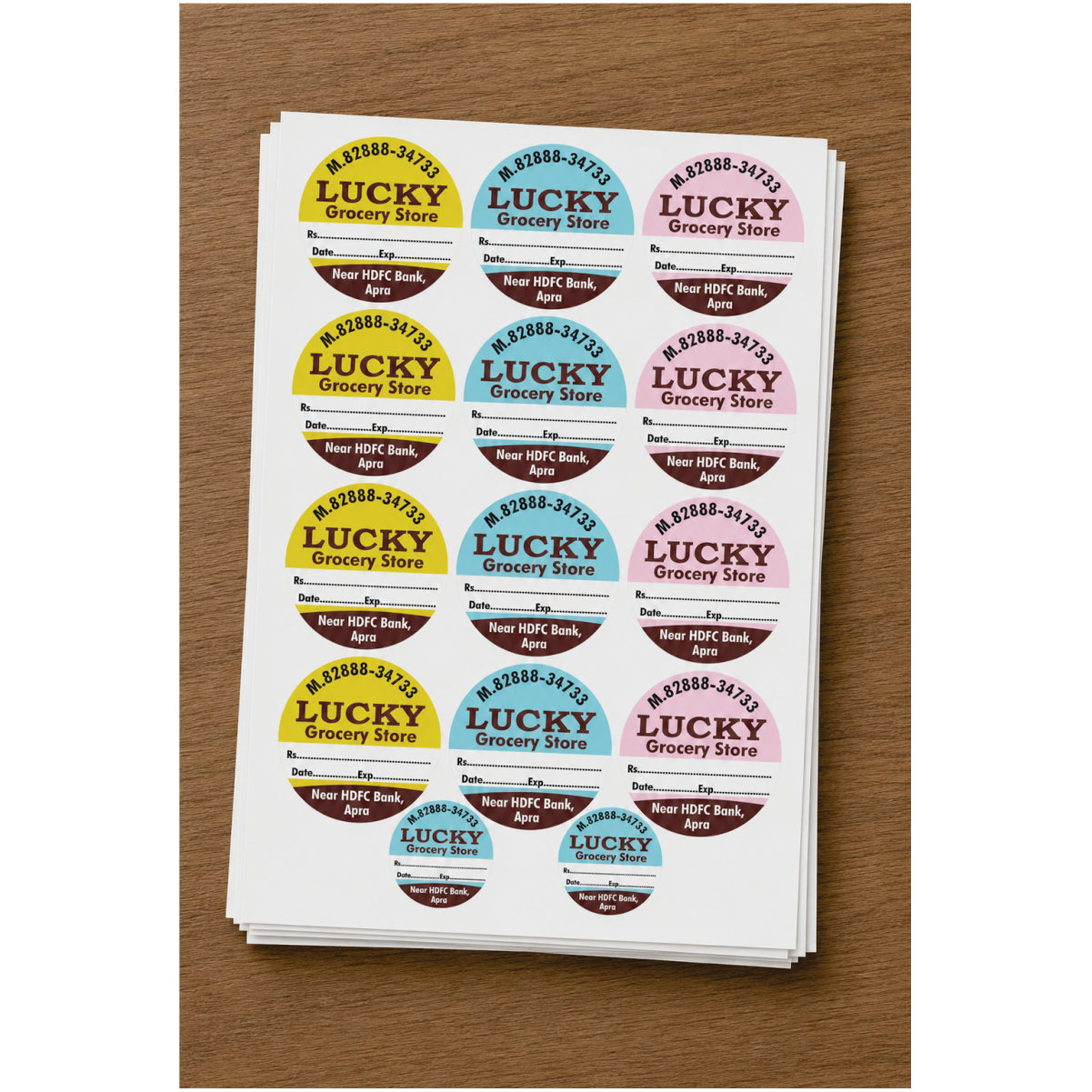 CUSTOM STICKER GR 04| 100 SHEETS