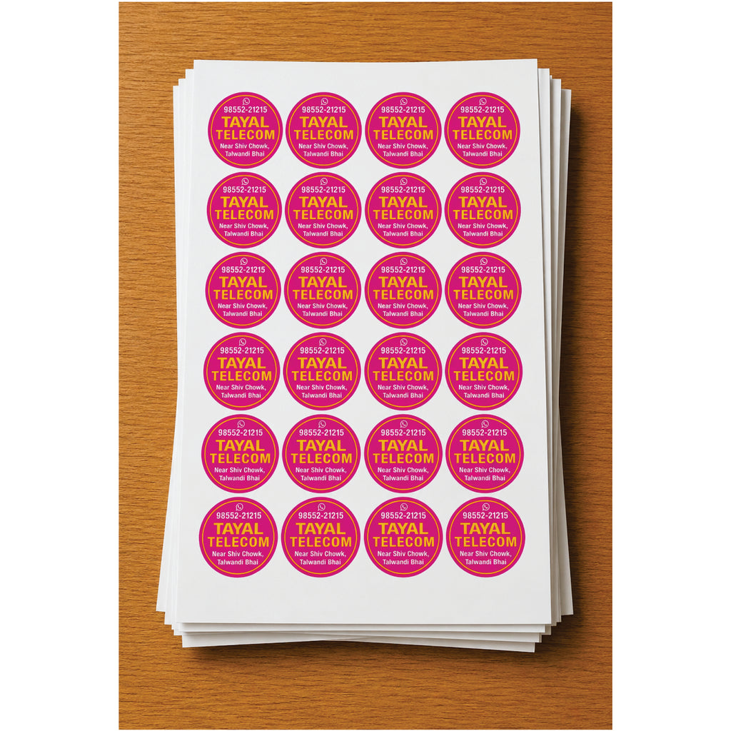 CUSTOM STICKER MO 50| 100 SHEETS