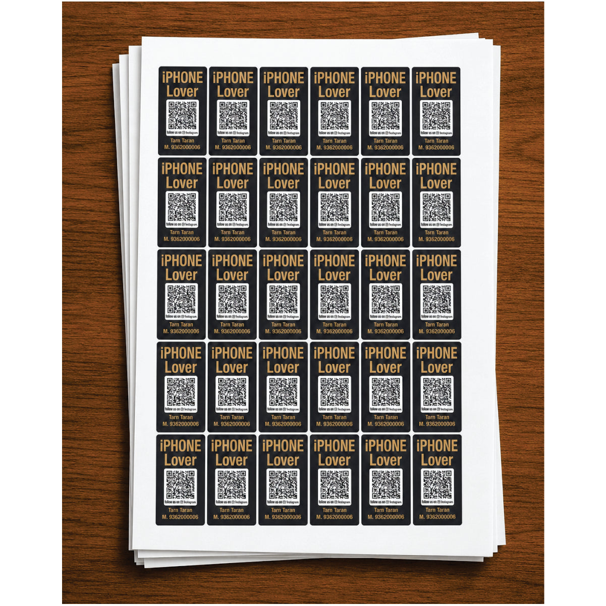 CUSTOM STICKER MO 58| 100 SHEETS