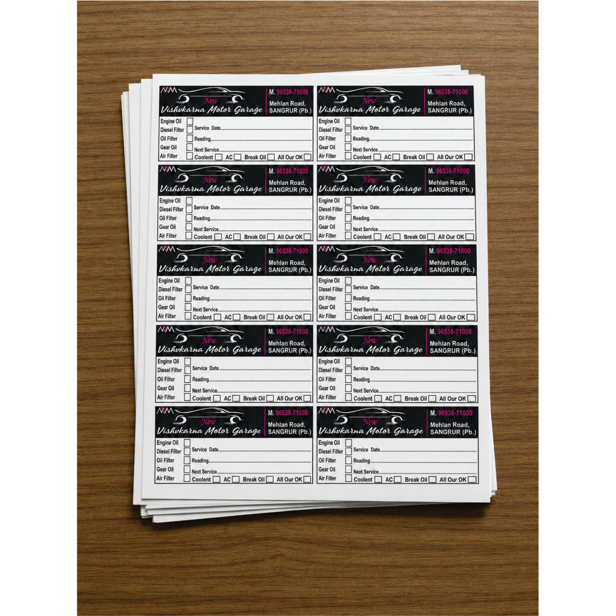 CUSTOM STICKER CR 05| 100 SHEETS