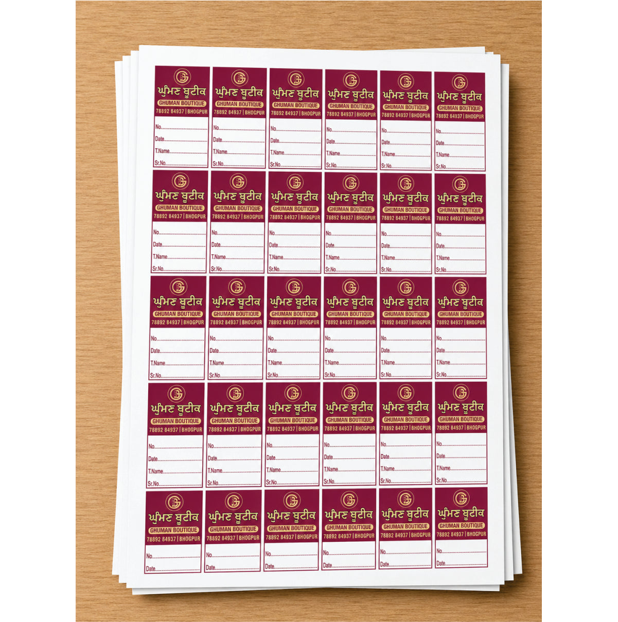 CUSTOM STICKER BOT 05| 100 SHEETS
