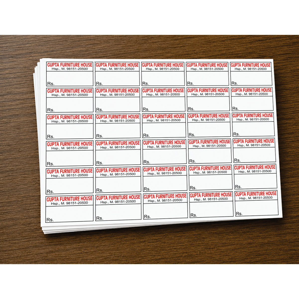 CUSTOM STICKER FUR 05| 100 SHEETS