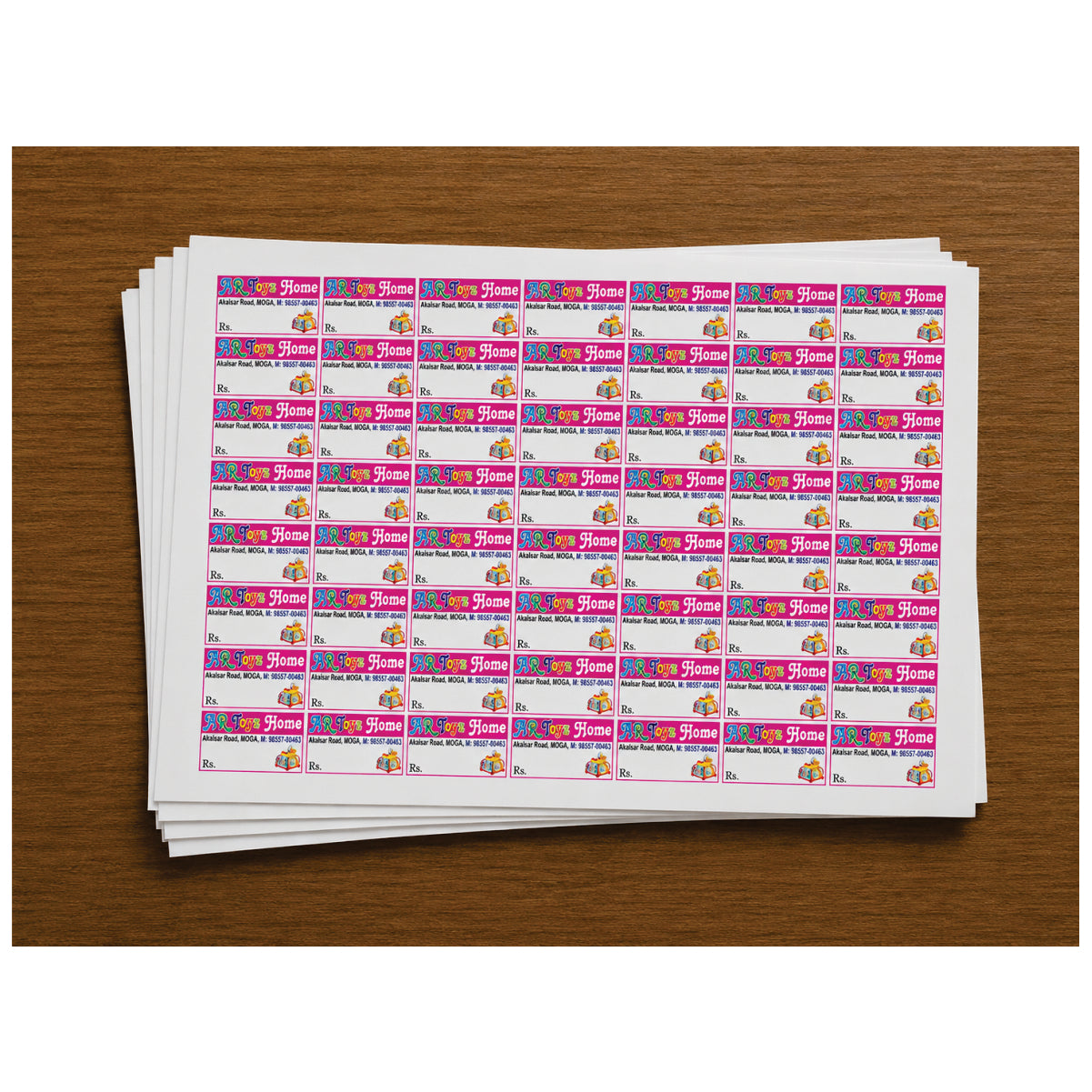 CUSTOM STICKER TO 05| 100 SHEETS