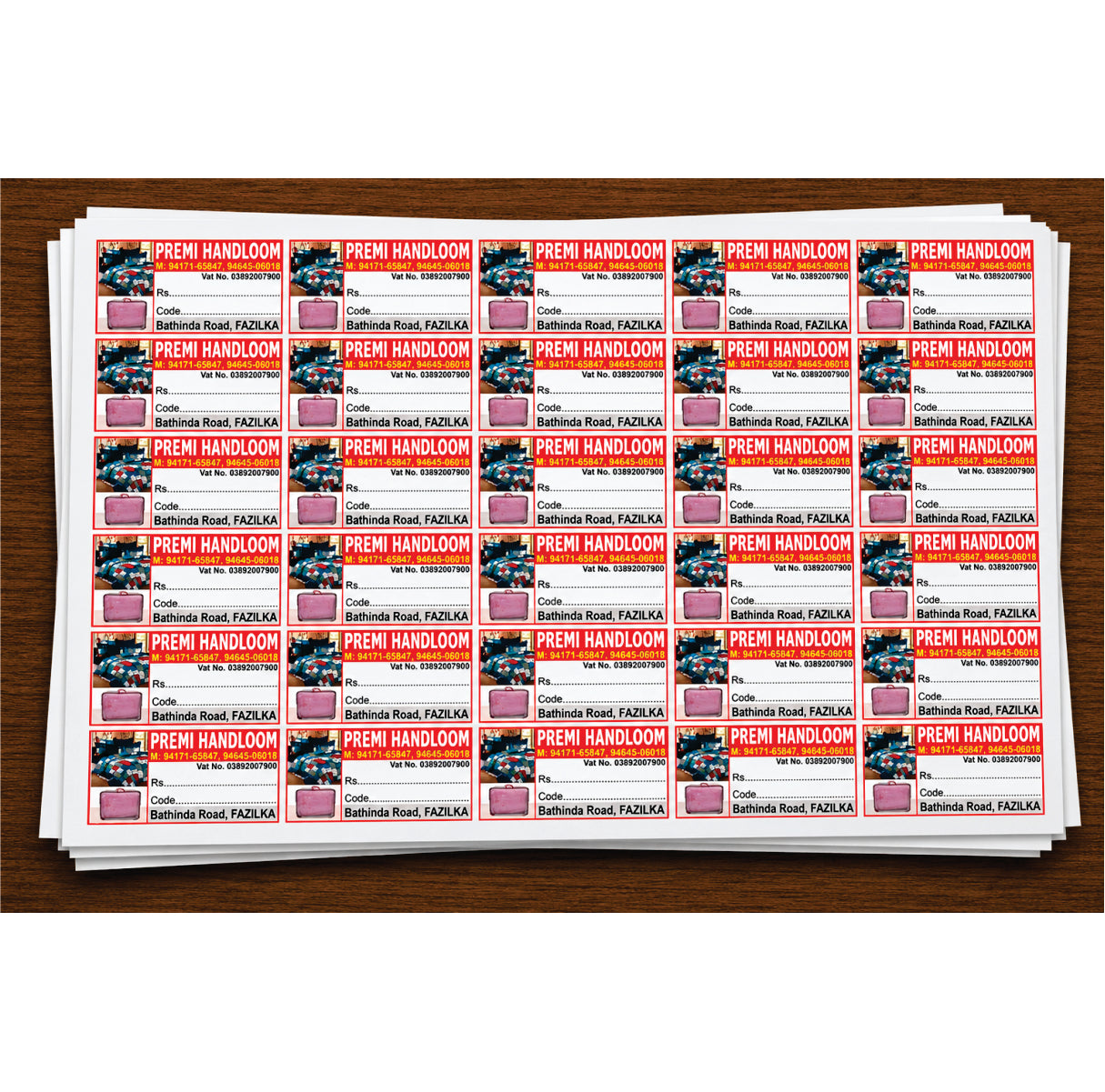 CUSTOM STICKER HA 05| 100 SHEETS